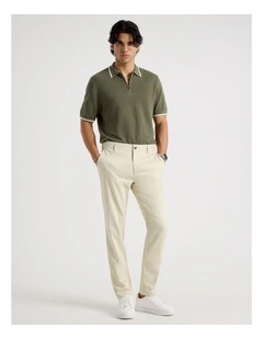 Slim Fit Dress Chino Pant in Beige