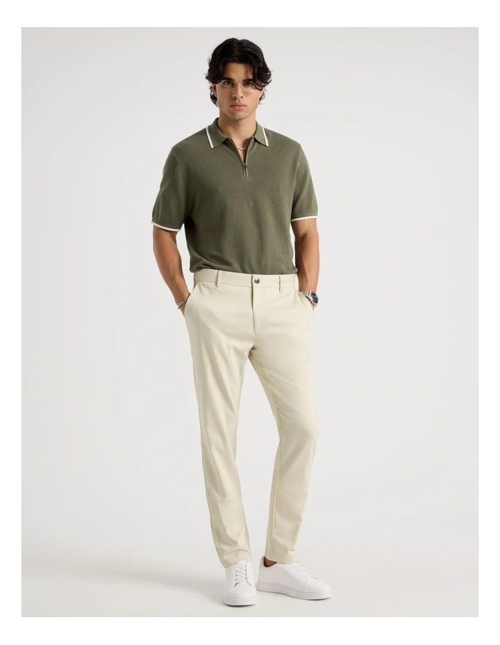 Slim Fit Dress Chino Pant in Beige image 1