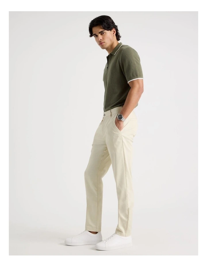 Slim Fit Dress Chino Pant in Beige image 3