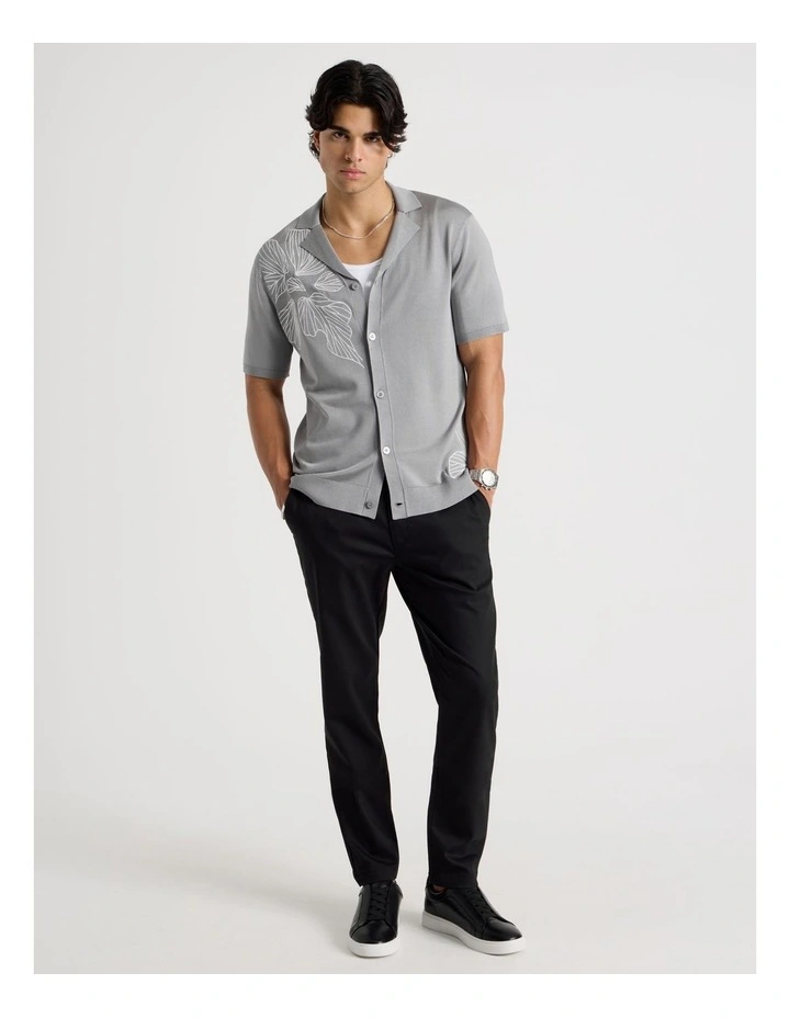 Slim Fit Dress Chino Pant in Black image 1