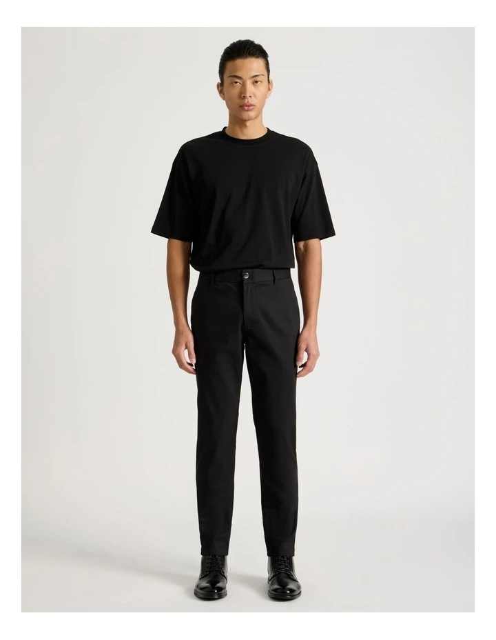 Slim Fit Dress Chino Pant in Black image 1