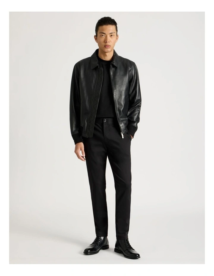 Slim Fit Dress Chino Pant in Black image 3