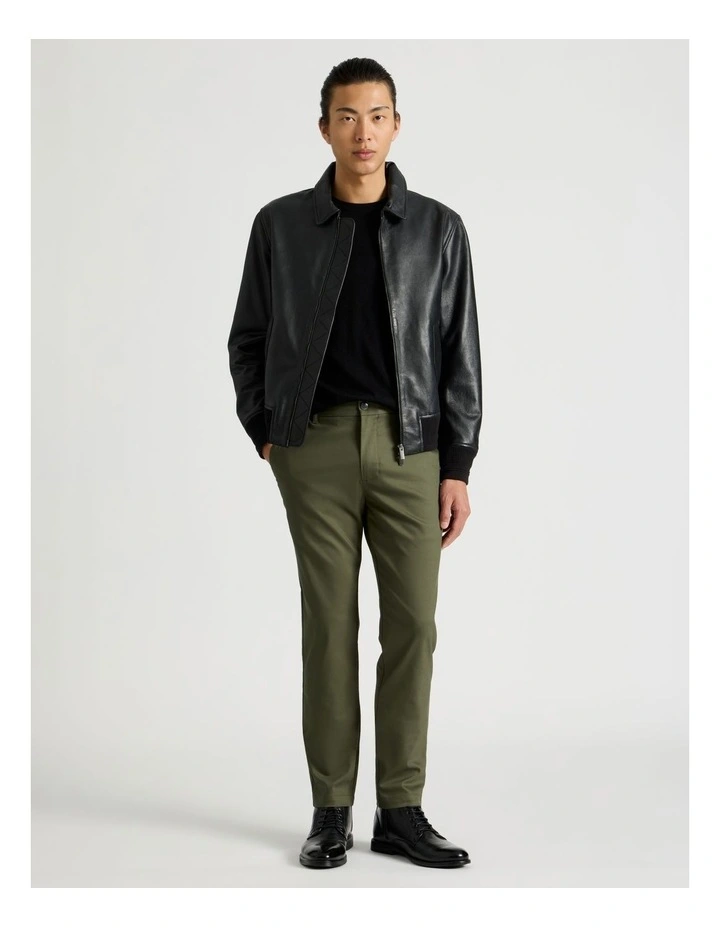 Slim Fit Dress Chino Pant in Olive image 1