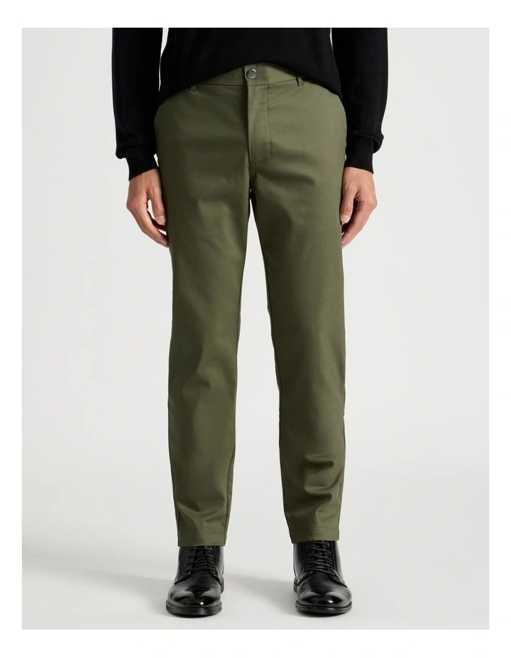 Slim Fit Dress Chino Pant in Olive image 2