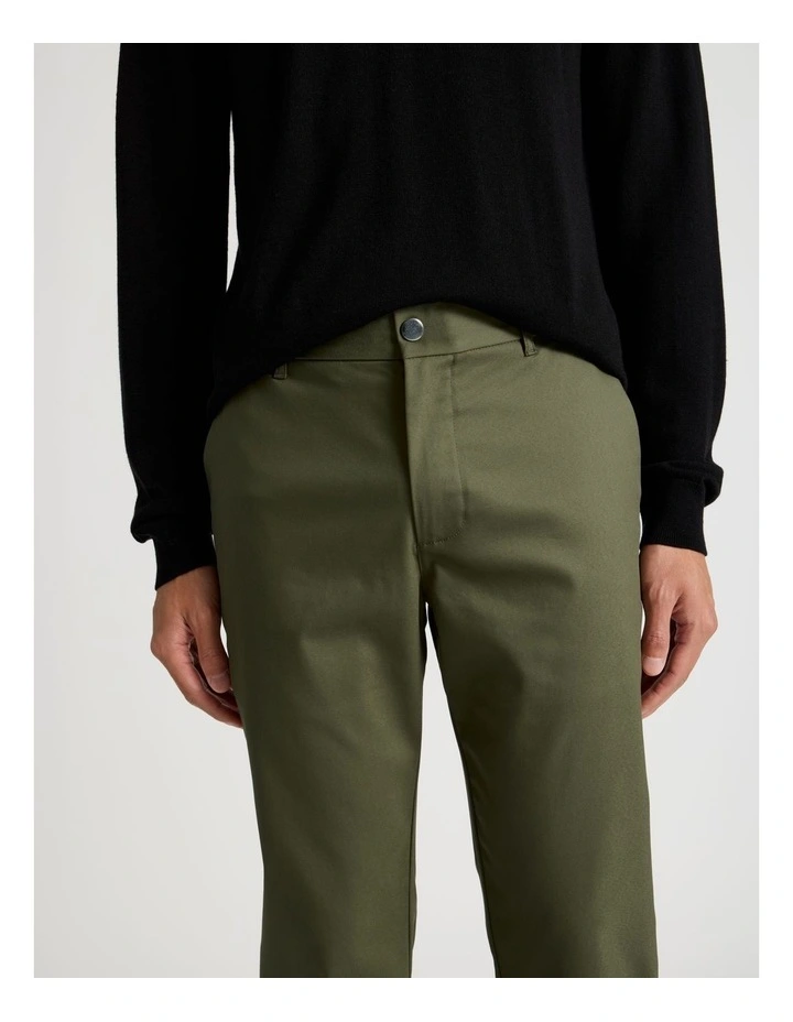 Slim Fit Dress Chino Pant in Olive image 3
