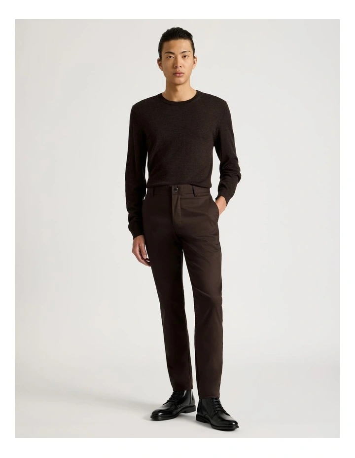 Slim Fit Dress Chino Pant in Brown image 1