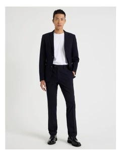 Tailored Pinstripe Trousers in Navy