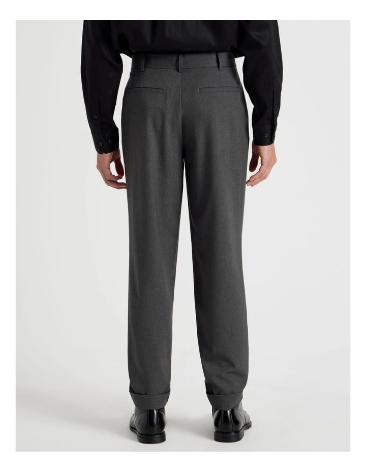 Pleated Twill Trouser in Grey image 5