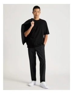 Regular Fit Travel Trouser in Black