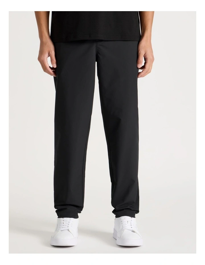 Regular Fit Travel Trouser in Black image 2