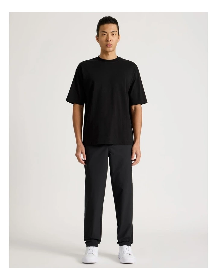 Regular Fit Travel Trouser in Black image 3