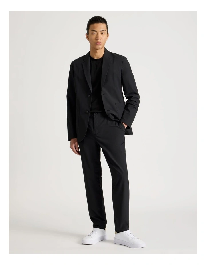 Regular Fit Travel Trouser in Black image 7