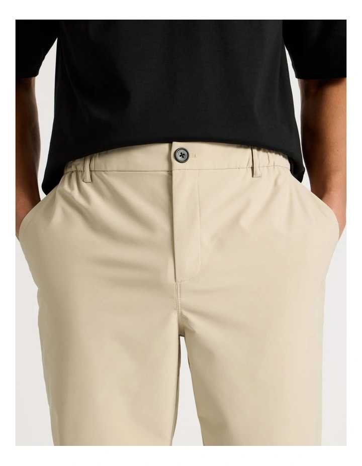 Regular Fit Travel Trouser in Beige image 3