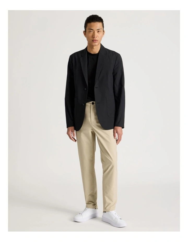 Regular Fit Travel Trouser in Beige image 4