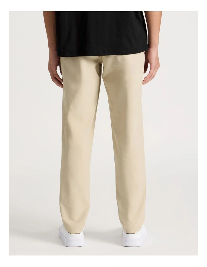 Regular Fit Travel Trouser in Beige image 5