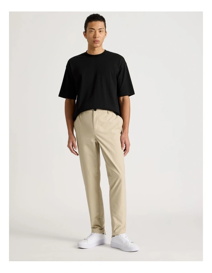 Regular Fit Travel Trouser in Beige image 7