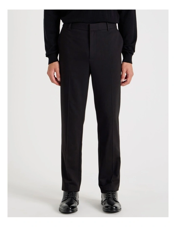 Slim Fit Tailored Trouser in Black image 2