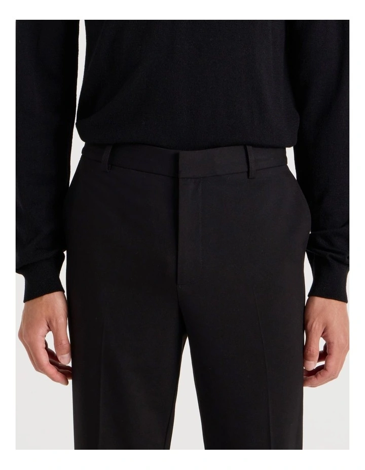 Slim Fit Tailored Trouser in Black image 3