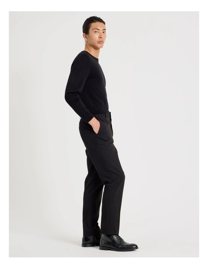 Slim Fit Tailored Trouser in Black image 4