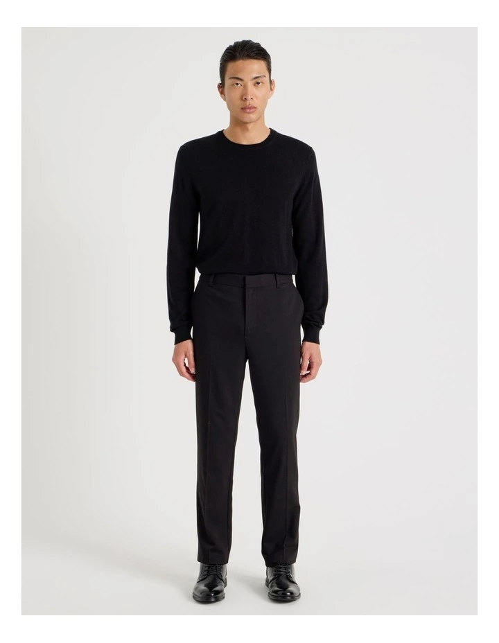 Slim Fit Tailored Trouser in Black image 5