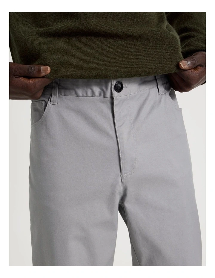 Slim Fit 5 Pocket Pant in Grey image 3