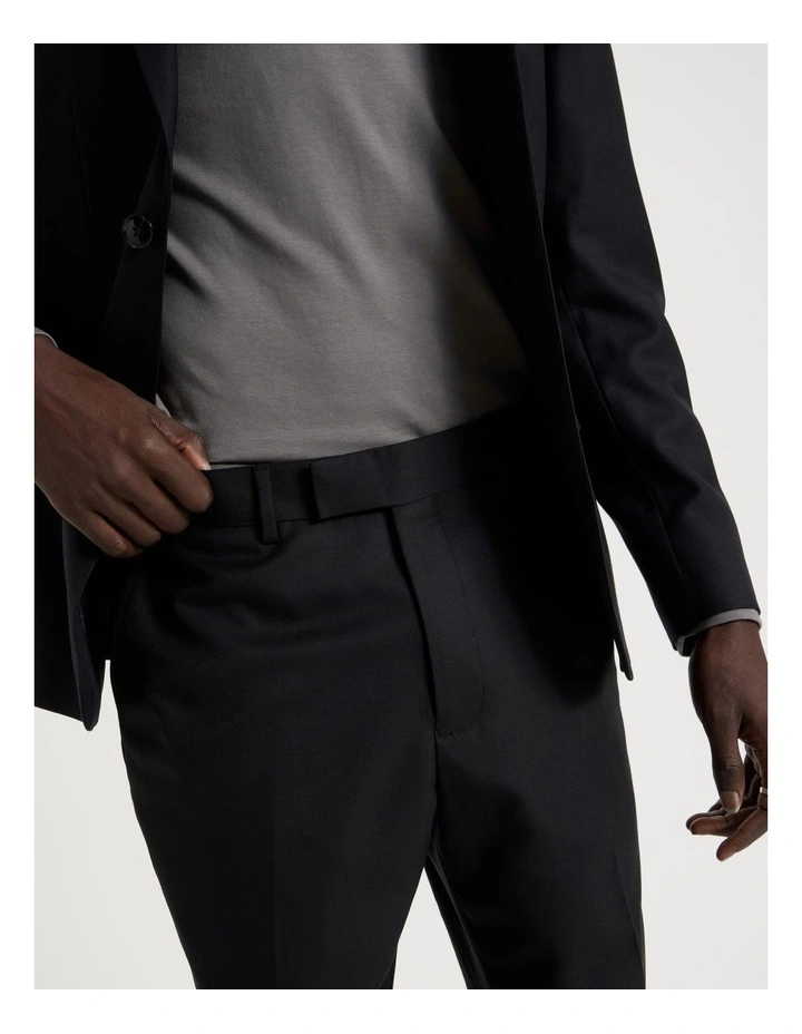 Slim Fit Wool Trouser in Black image 5