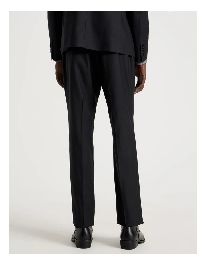 Slim Fit Wool Trouser in Black image 6