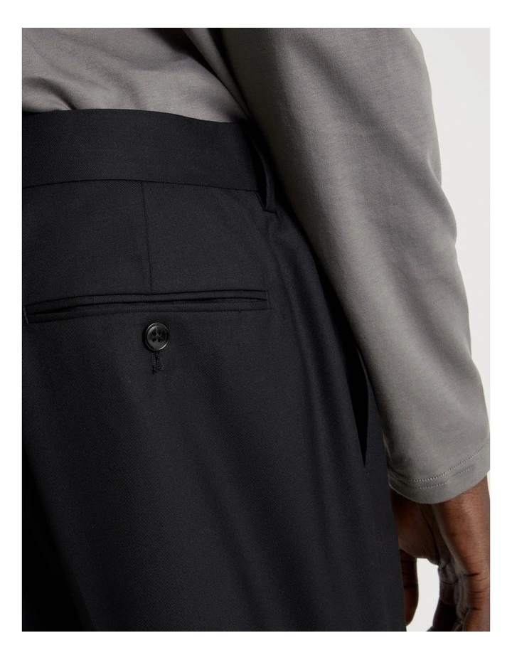 Slim Fit Wool Trouser in Black image 7