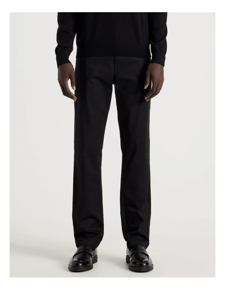 Slim Fit 5 Pocket Pant in Black image 2