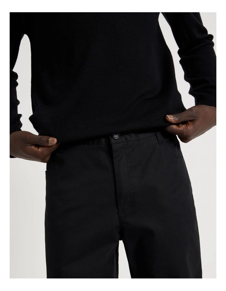 Slim Fit 5 Pocket Pant in Black image 4