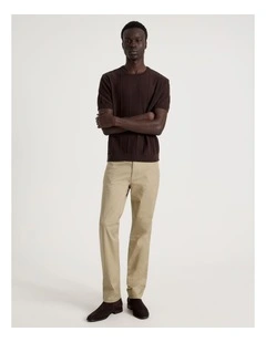 Slim Fit 5 Pocket Pant in Beige