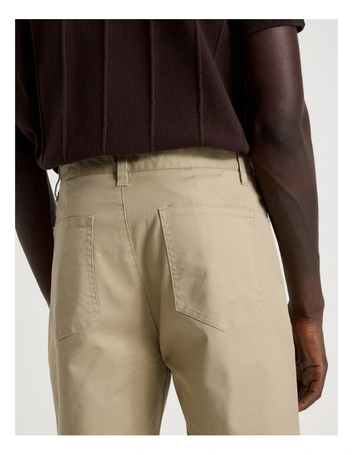 Slim Fit 5 Pocket Pant in Beige image 7