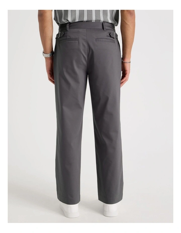 Tapered Pleat Front Trouser in Charcoal image 6