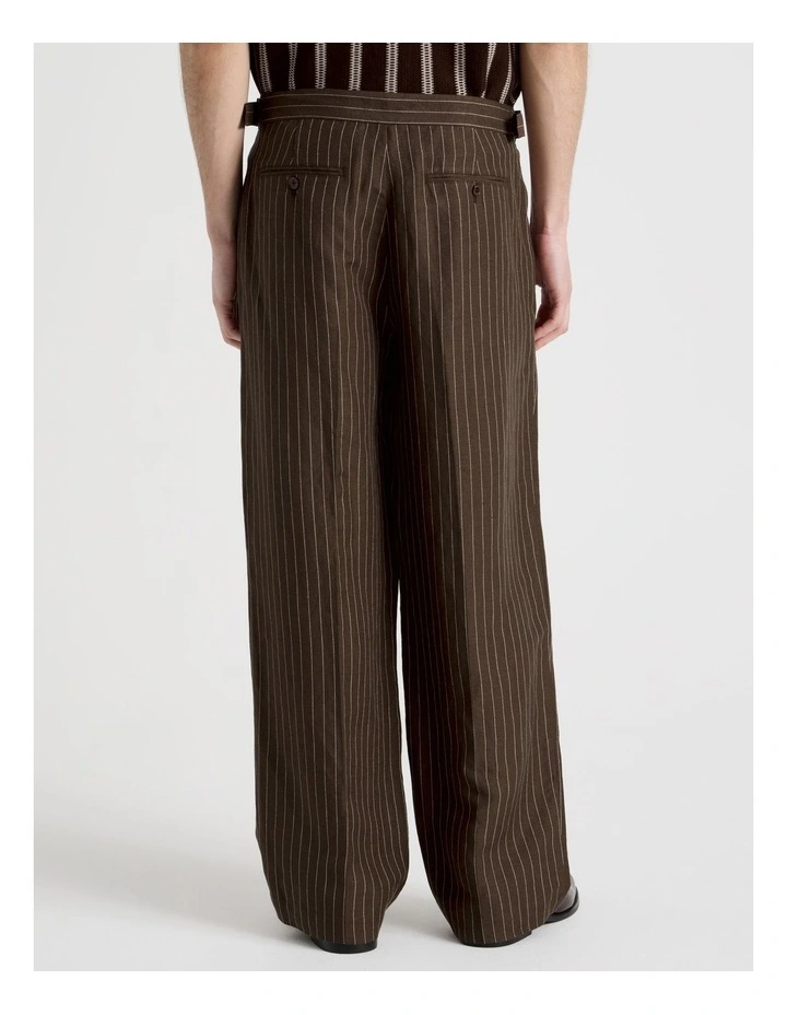 Tailored Pinstripe Trouser in Chocolate image 6
