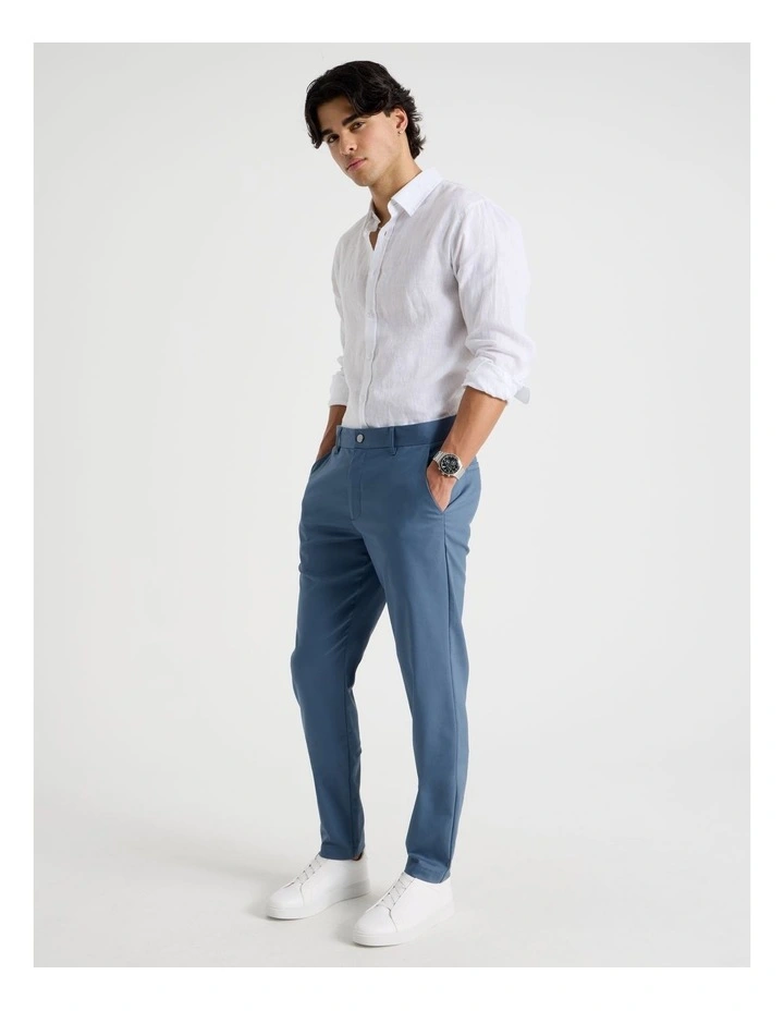 Slim Fit Dress Chino Pant in Blue image 3