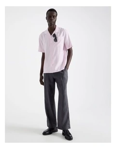 Linen Drawstring Trouser in Grey