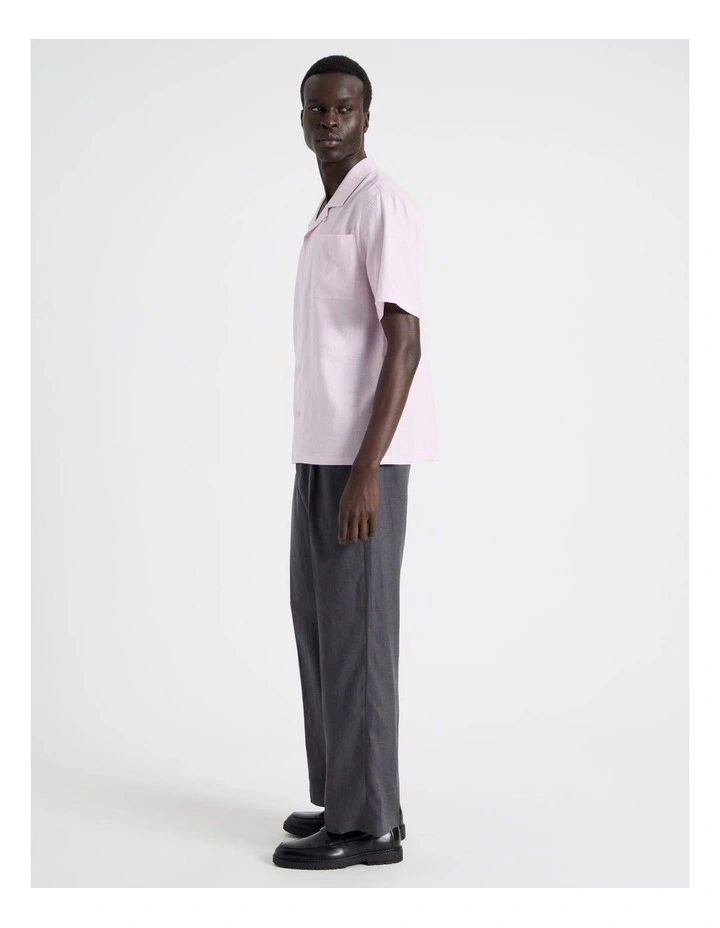 Linen Drawstring Trouser in Grey image 4