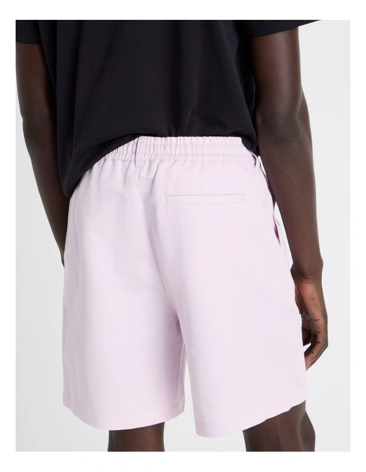 Drawstring Cotton Blend Shorts in Pink image 7