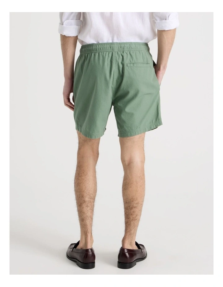 Cotton Canvas Shorts in Green image 5