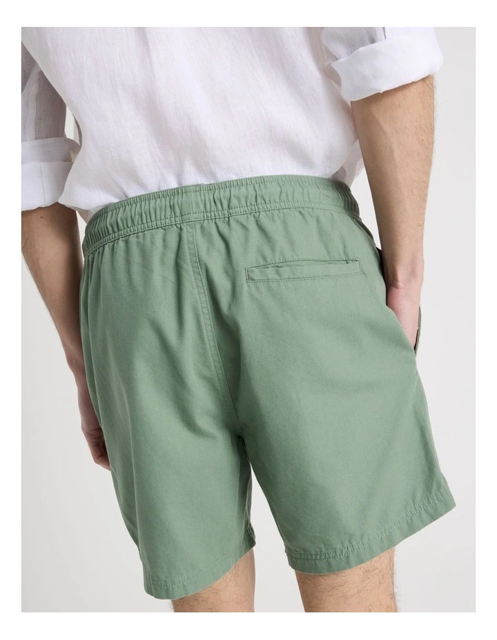 Cotton Canvas Shorts in Green image 6