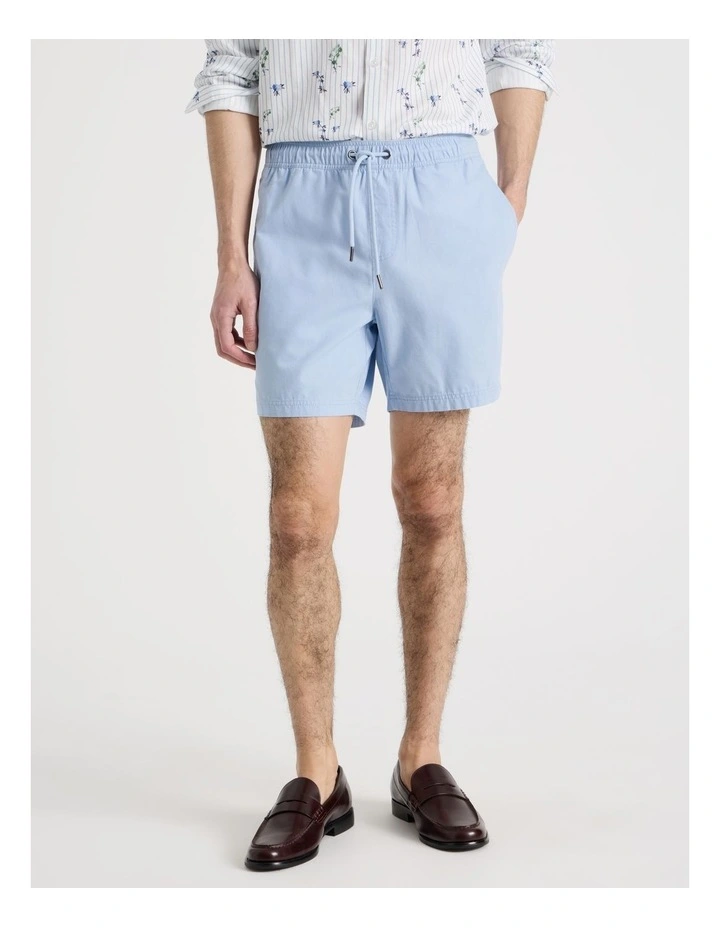 Cotton Canvas Shorts in Light Blue image 2