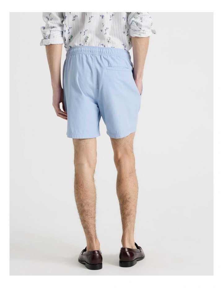 Cotton Canvas Shorts in Light Blue image 5