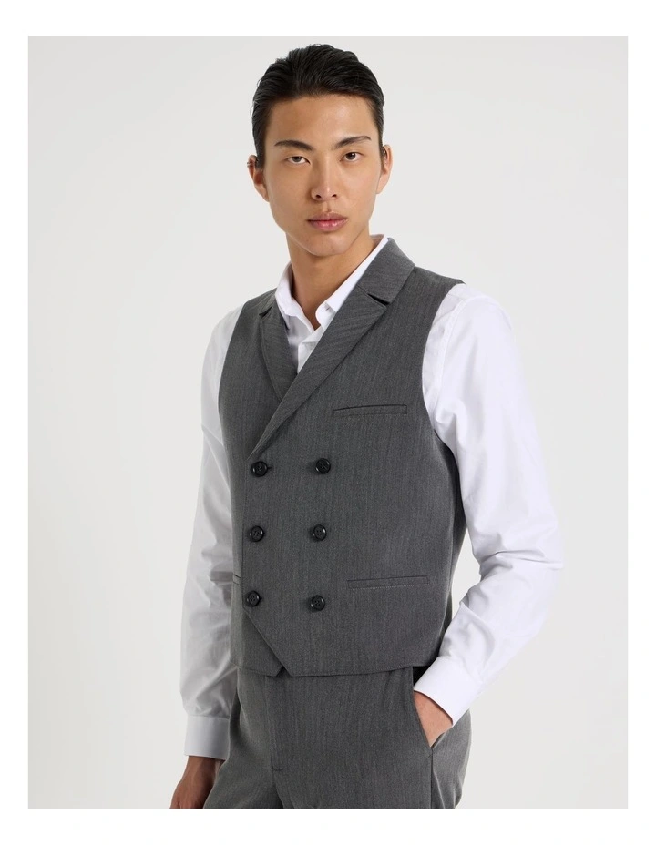 Double Breasted Vest in Grey image 5