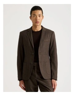 Single Breasted Blazer in Brown