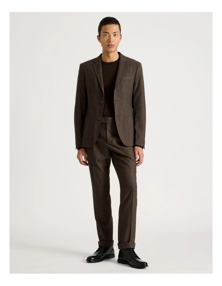 Single Breasted Blazer in Brown image 2