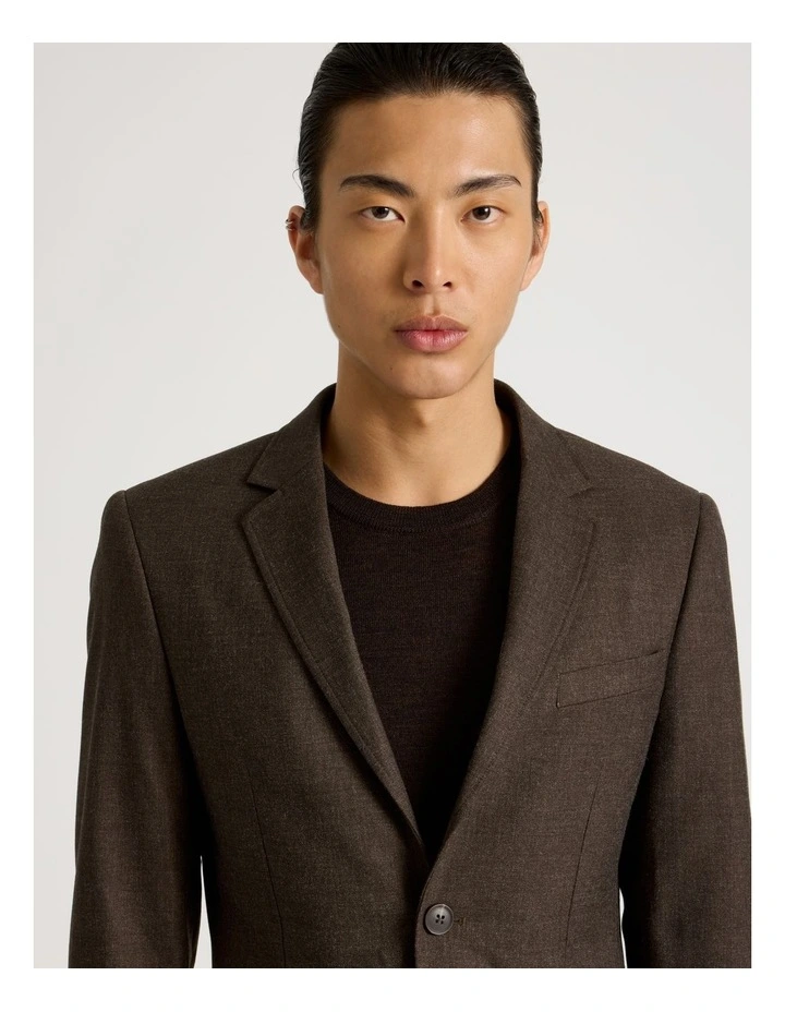 Single Breasted Blazer in Brown image 3