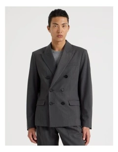 Double Breasted Blazer in Grey