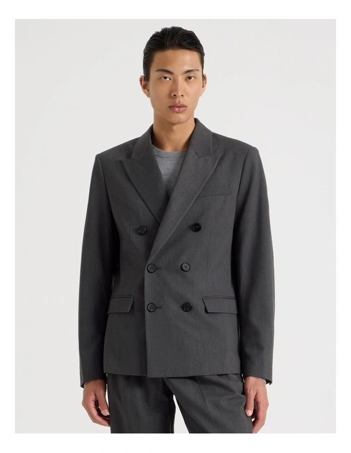 Double Breasted Blazer in Grey image 1