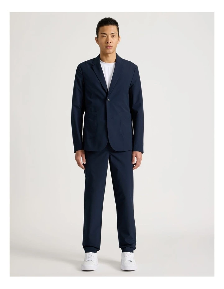 Single Breasted Tech Travel Blazer in Navy image 2
