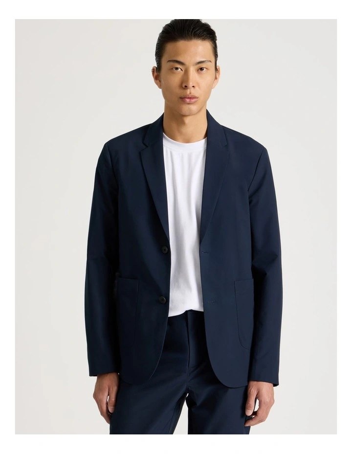 Single Breasted Tech Travel Blazer in Navy image 4